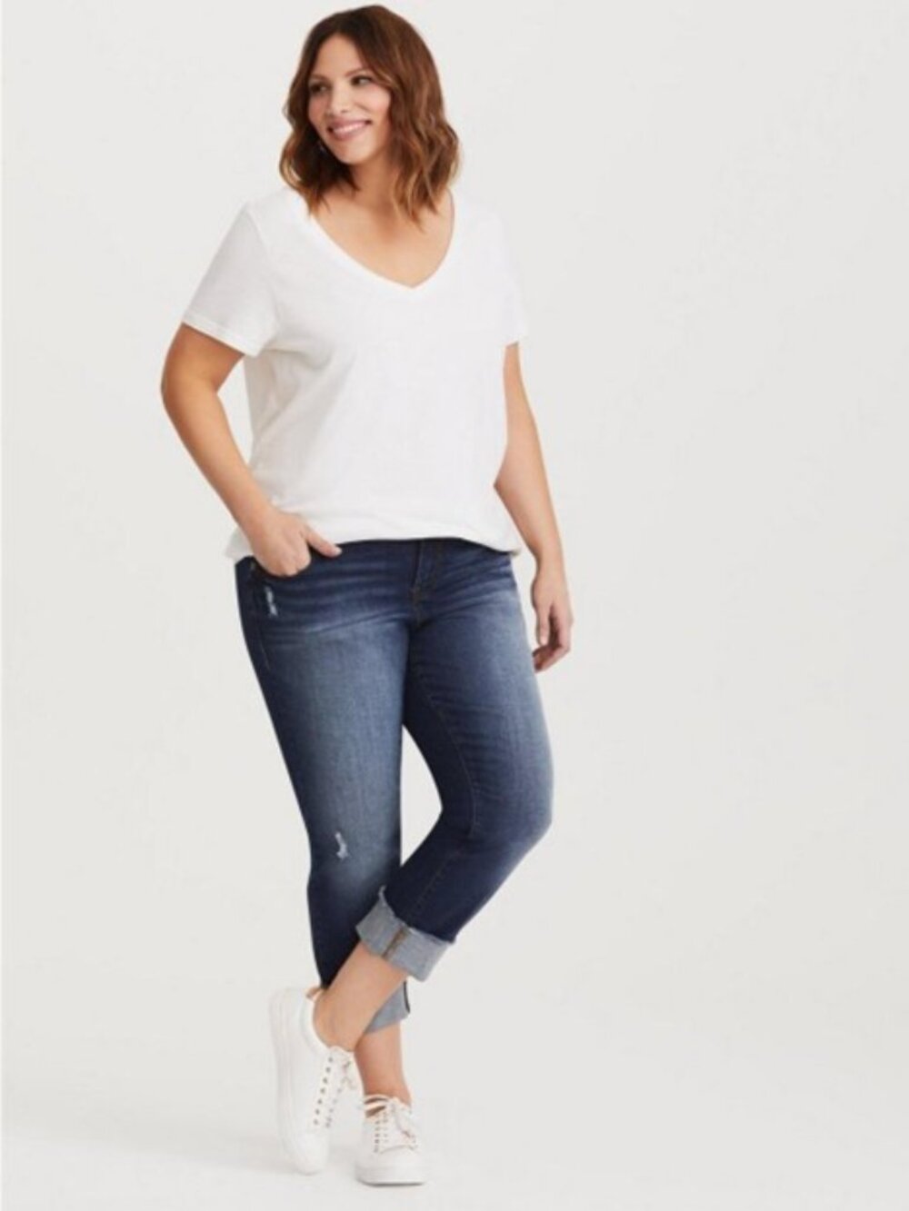 NWOT boyfriend crop jeans, Torrid size 16 - Picture 2 of 8